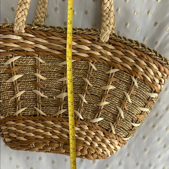 Naturalizer Woven Tan and Brown Tote - Picture 5 of 13